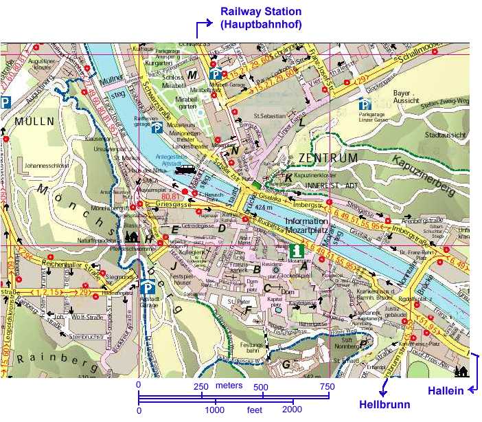 Salzburg rail map
